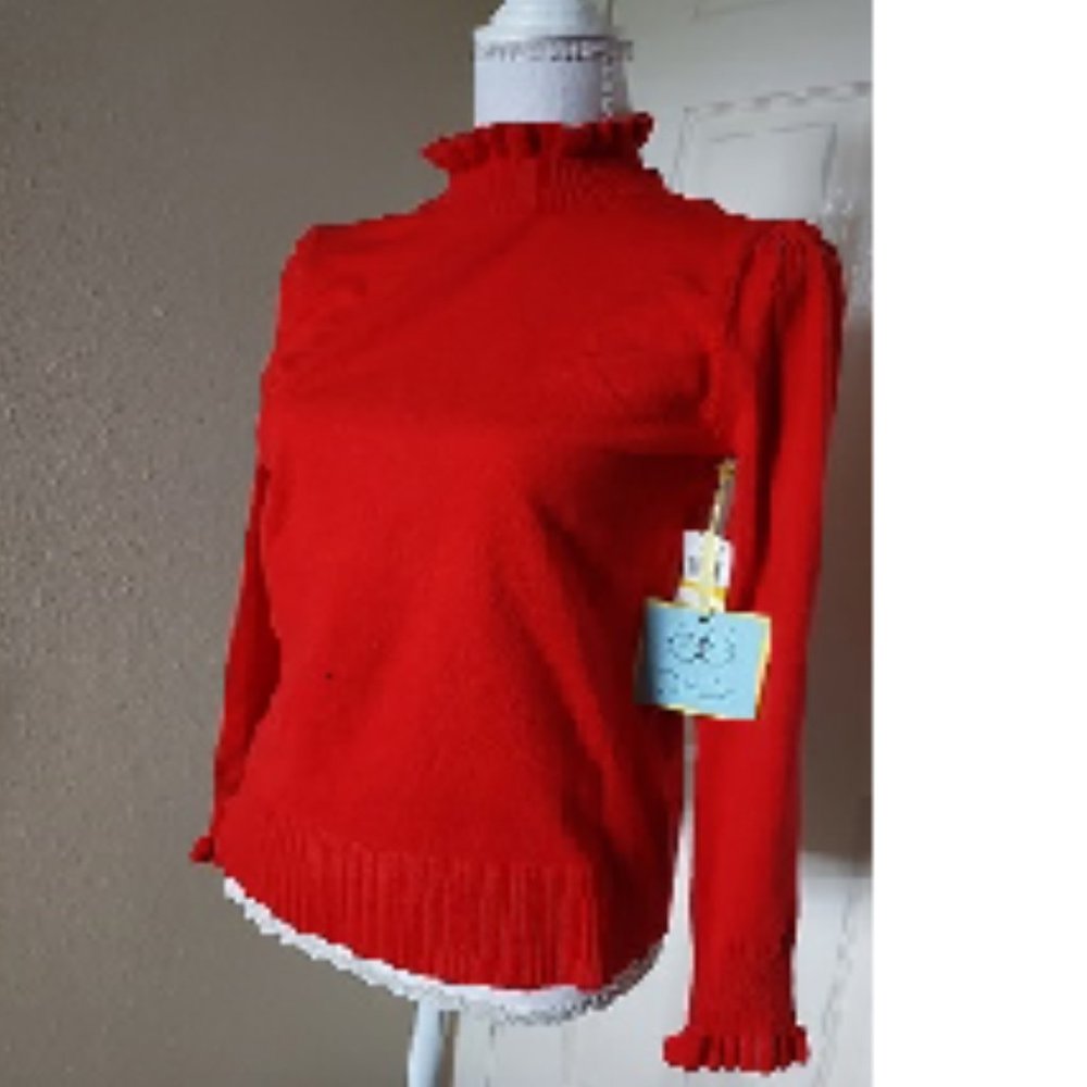 CeCe Red Sweater Size M